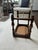 1920s Berkey & Gay Jacobean Revival Burl Walnut Kneehole Desk/Vanity With Glass Top & Stool, Vintage, Maker's Mark For Sale - Image 9 of 16
