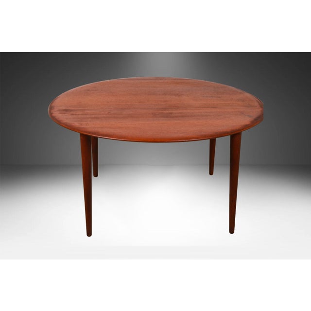 Teak Midcentury Round Coffee Table Peter Hvidt & Orla Molgaard-Nielsen for France & Son For Sale - Image 9 of 12