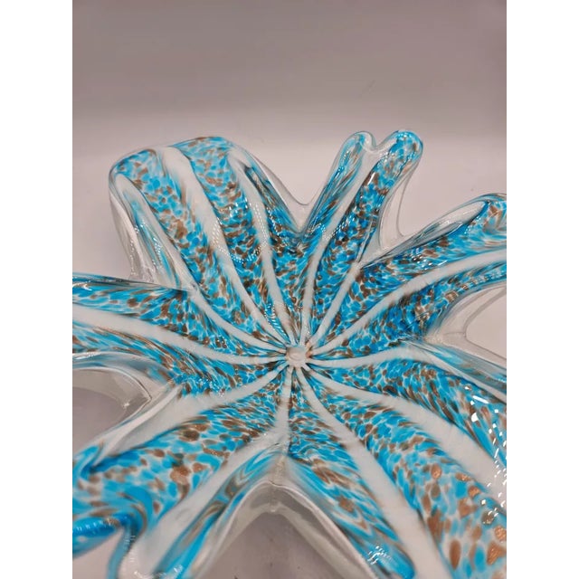 1990s Vintage Murano Style Hand Blown Glass Console Bowl For Sale - Image 5 of 6