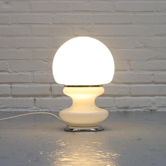 Italian Space Age Glass Table Lamp, 1970s For Sale - Image 4 of 13