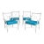 Vintage Palm Beach Chic Target X Back Aluminum Armchairs - Set of 4 For Sale