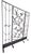 A striking and highly sculptural three-panel folding screen executed in hand-forged iron, showcasing an expressive...