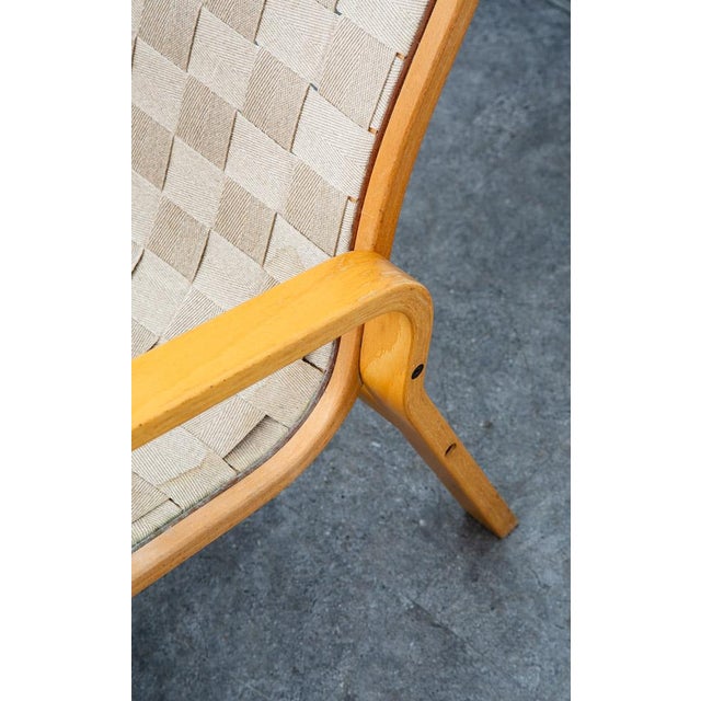 Cream Mid Century Danish Modern Lounge Chair Set Armchair Cream Finn Ostergaard Pair For Sale - Image 8 of 12