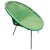 This mid-century outdoor chair, styled after Sam Avedon’s designs, features a vibrant green woven nylon seat with bold...