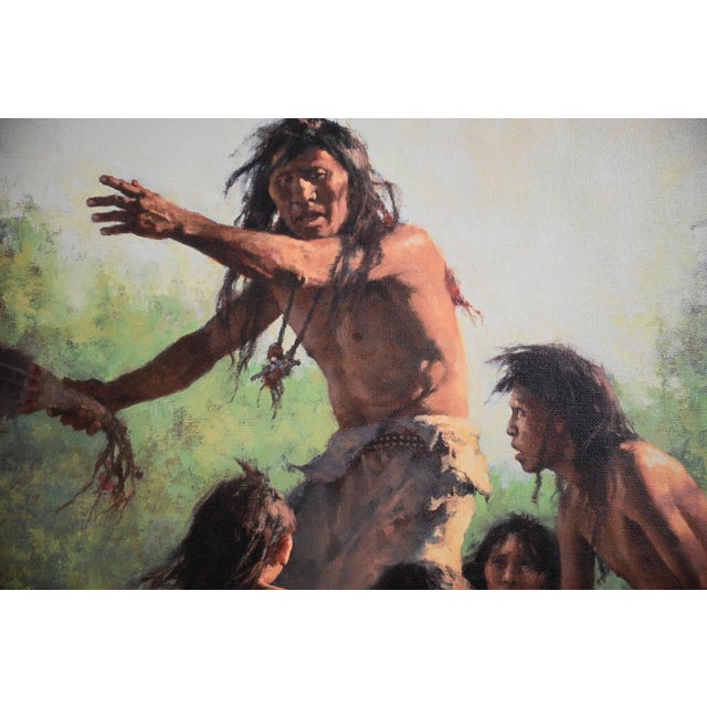 Realism Howard Terpning “Mystery of the Underwater People” Signed MasterWork Giclée Canvas 12/85 For Sale - Image 3 of 9