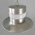 Italian Modern Round Base Pendant in Aluminum with White Glass Band, 1970s For Sale - Image 9 of 18