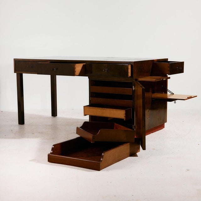 Art Deco Desk and Armchair, 1940s, Set of 2 For Sale - Image 4 of 18