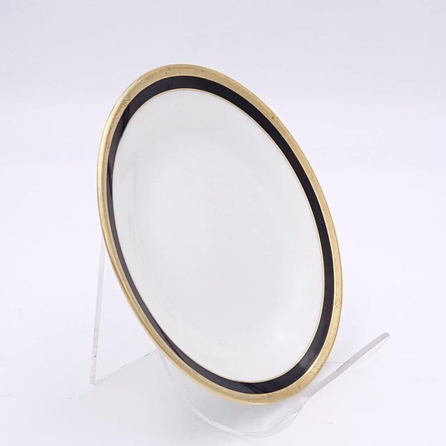 Set of 12 Vintage Richard Ginori Vintage Black and Gilt Salad Plates For Sale In San Francisco - Image 6 of 9