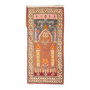 Rare Antique Khotan Prayer Rug 2'1'' X 4'1''