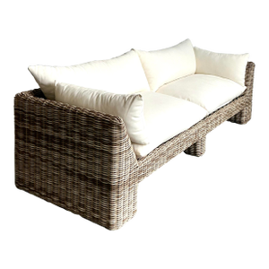 Vintage Boho Holt Woven Resin Rattan Outdoor Sofa