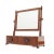 Rectangular mahogany swinger dressing mirror on a bow front stand fitted with a divided drawer. The mirror and stand are...