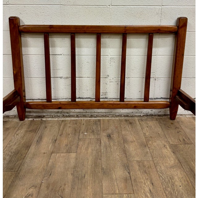 Vintage Full Size Mission Arts and Crafts Rustic Style Slat Bed For Sale - Image 12 of 12