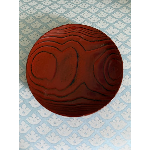 Japanese Faux Bois Lacquered Catchall For Sale - Image 3 of 8