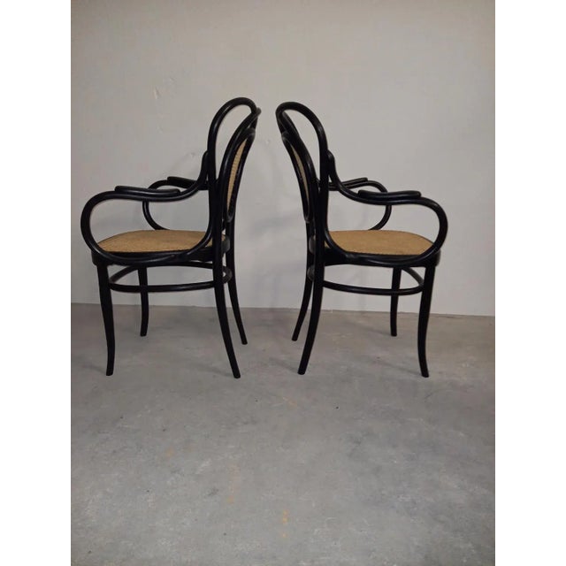 Black Set of Armchairs from J and J Kohn, Josef Hoffmann mod.33, 1900s For Sale - Image 8 of 9
