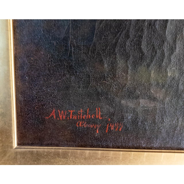 19th Century American Luminist Hudson River School Painting by Asa Weston Twitchell For Sale - Image 13 of 17