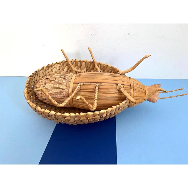 Giant 1970s Wicker Beetle For Sale - Image 16 of 18