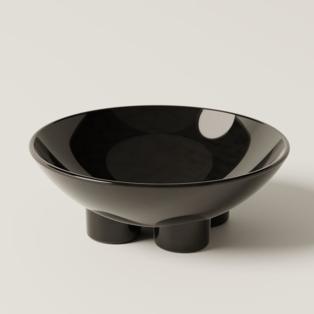 Fruuuuit Super Glossy Black Fruit Bowl by Burgio. For Sale - Image 4 of 4