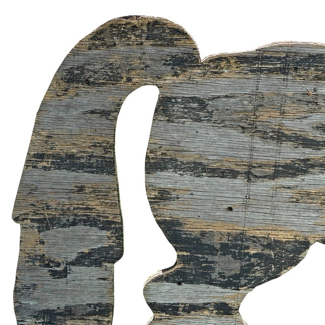 Rather Large Wood Horse Silhouette From a Blacksmith's Forge For Sale - Image 9 of 18