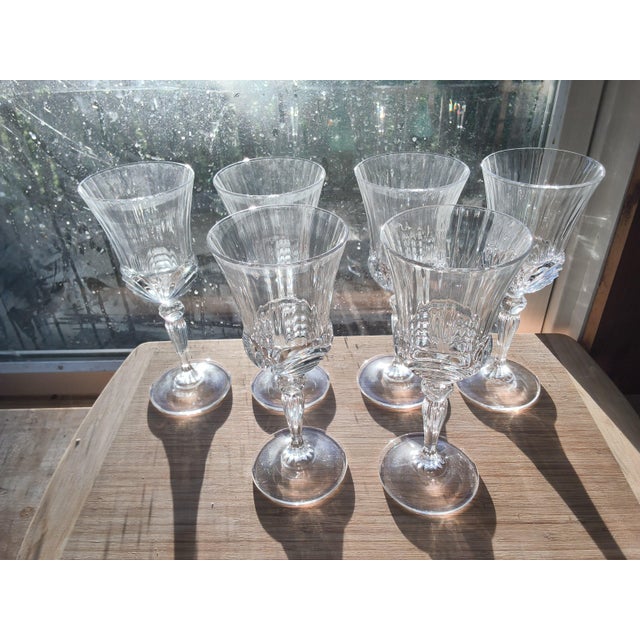 Vintage Sears Federalist White Ironstone Dinnerware Set - (Complete Service for 8 and Serving Pieces) Bonus Free Crystal Wine Glasses - 81 Pieces For Sale - Image 18 of 18