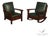 Limbert Arts & Crafts Antique Mission Oak Lounge Chair And Rocking Chair For Sale