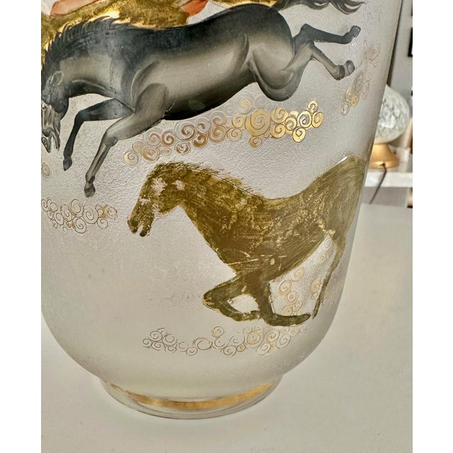 Mid-Century Culver "Wild Horses" or "Ming" Pattern Ice Bucket Cooler For Sale - Image 16 of 17
