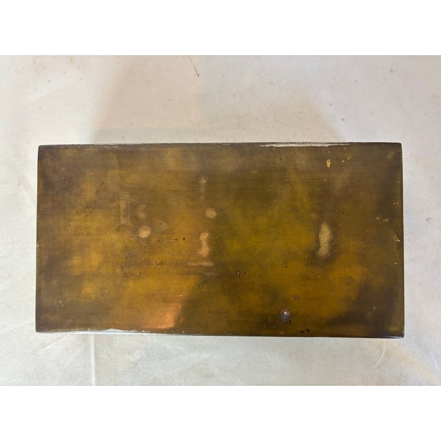 Brass Early 20th Century Vintage Brass Silver Box For Sale - Image 8 of 8