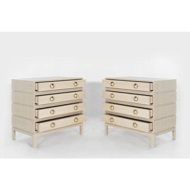 Stacked Chests of Drawers in Limed Oak For Sale In New York - Image 6 of 16