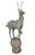 Vintage Cast Iron Gazelle Statue on Spherical Orb Base For Sale - Image 4 of 12