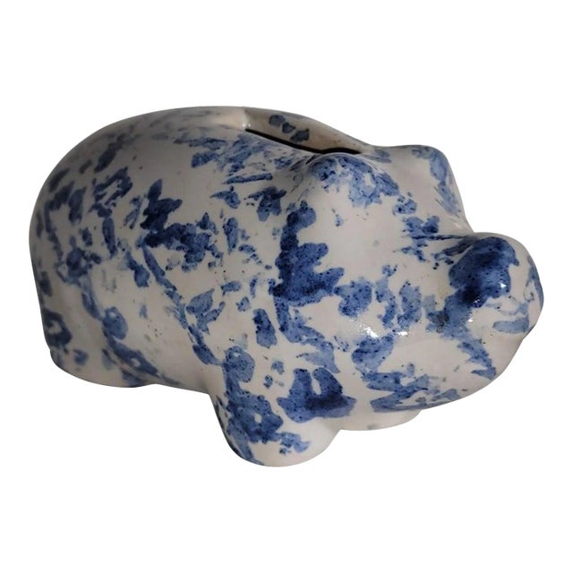 20th Century Sponge Ware Piggy Bank For Sale