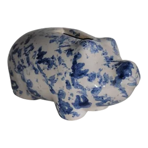20th Century Sponge Ware Piggy Bank