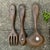 Ceramic Vintage Arnels Brand Ceramic Wall Hanging Oversized Spoon, Fork & Ladle Decorated With Mushrooms - Set of 3 For Sale - Image 7 of 9