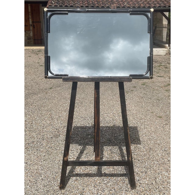Vintage Rectanglar Wall Mirror in Tubular Metal and Brass, 1970s-1980s For Sale - Image 13 of 18