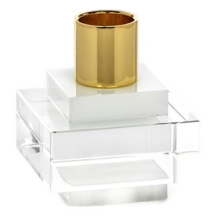 Vianna Square Crystal Candle Holder For Sale