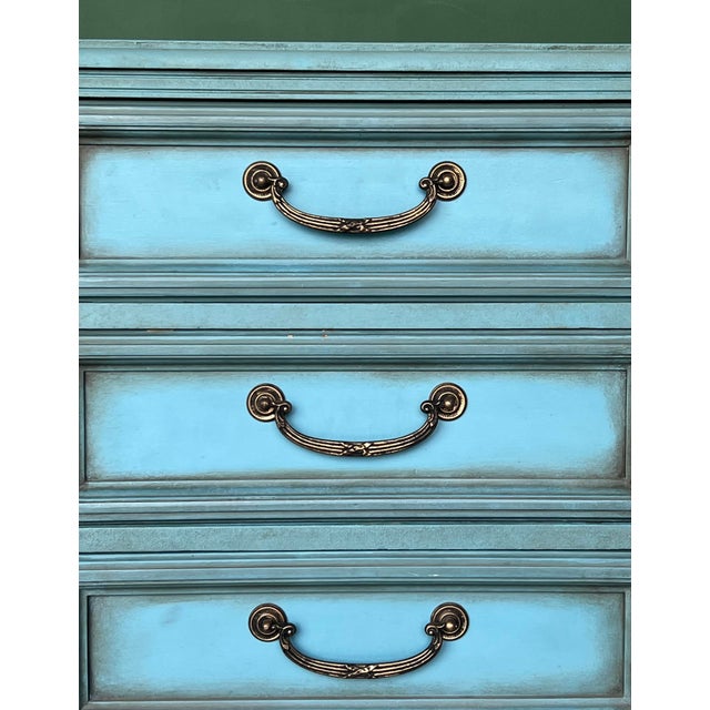 Vintage French Provincial lingerie chest of six drawers This chest is newly painted in a pastel belle of the ball tone...