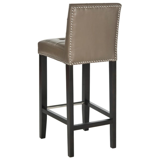 Modern Clark Barstool in Clay & Espresso For Sale - Image 3 of 7