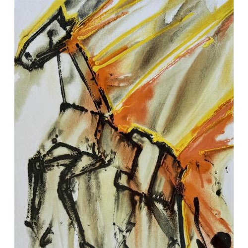 Modern Salvador Dali, Clavilegnio, Dalinean Horses, Original Lithograph For Sale - Image 3 of 7