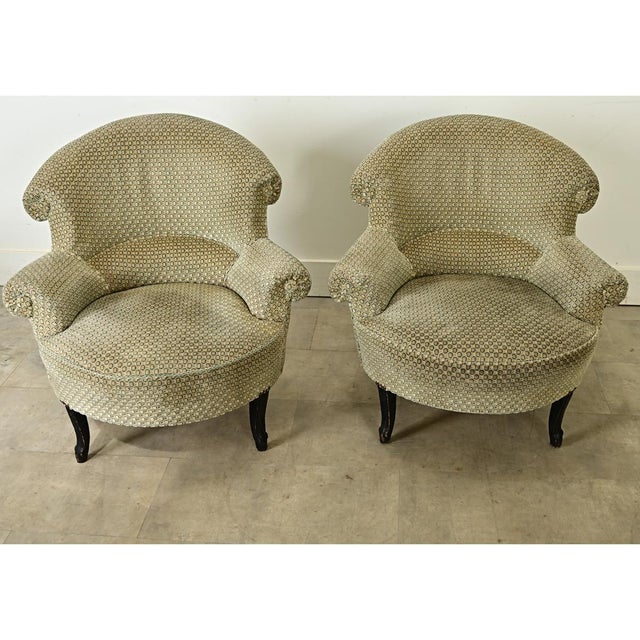 French Pair of 19th Century Napoleon III Club Chairs For Sale In Baton Rouge - Image 6 of 12
