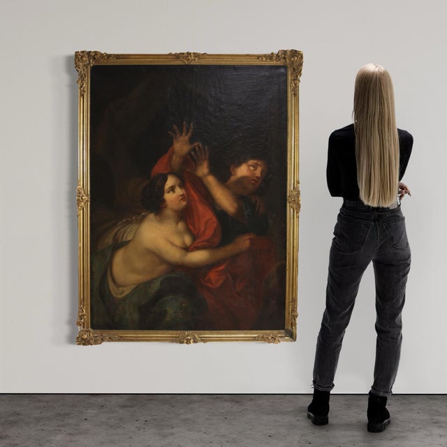 Italian Artist, Joseph and Potiphar's Wife, 1770, Oil on Canvas For Sale - Image 12 of 16