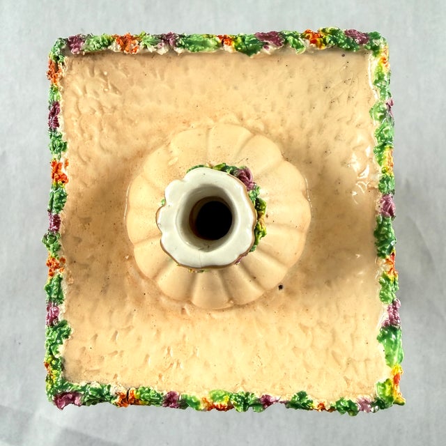 Staffordshire Salmon Roof Bocage Pastille Burner For Sale - Image 11 of 13