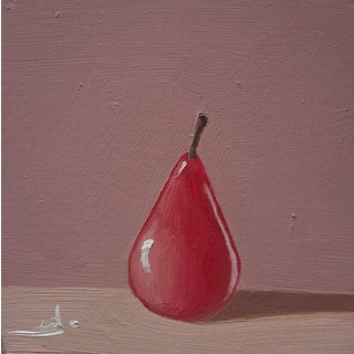 Red Pear Oil Painting by Vivek Mandalia For Sale