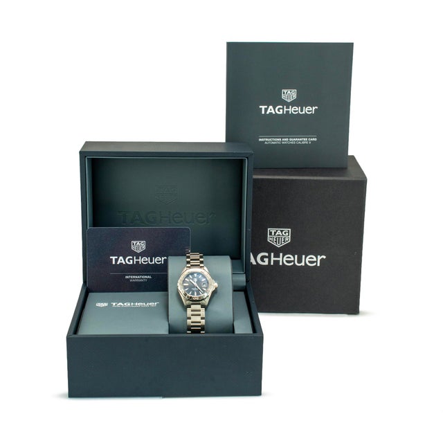 Ladies Tag Heuer Aquaracer 27mm way1410.ba0920 Black Dial Steel Quartz Watch For Sale - Image 9 of 11