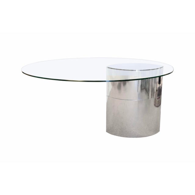 The Vintage Knoll Lunario Table Desk by Cini Boeri is a striking example of late modernist design, defined by its...