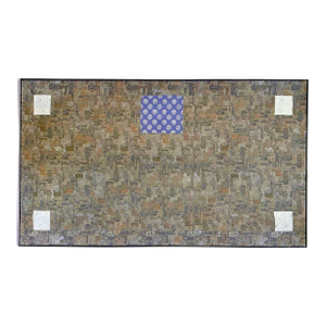 Antique Framed Japanese Silk Kesa Monk's Robe Edo Period