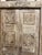 Antique Indian Om Carved Double Door | Whitewashed Vintage Exterior Statement Doors For Sale - Image 4 of 5