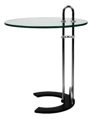 Glass and Chrome Sofa Side Table