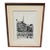Honfleur, France Signed Carlile 1993 / Framed Ink Drawing For Sale