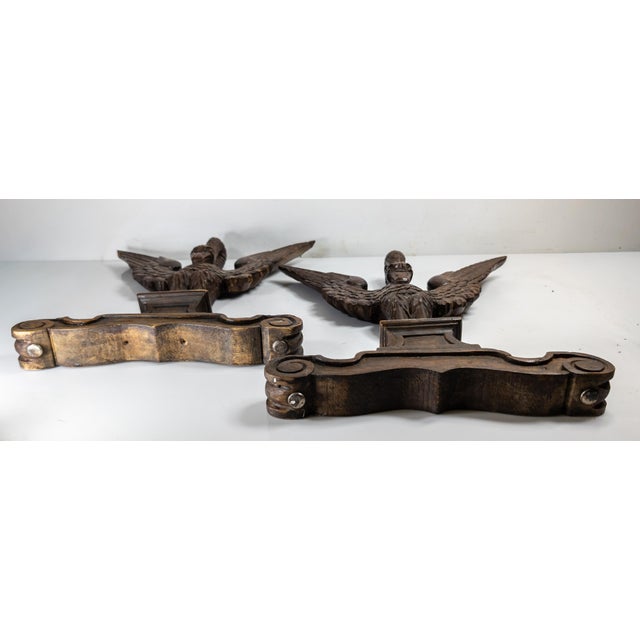 Brown 20th Century Pair of Architectural Swan Bird Form Table Legs in Black Forest Style For Sale - Image 8 of 13