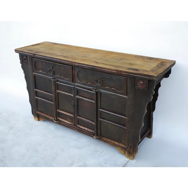 Chinese Late 18th Century Elm Buffet For Sale - Image 3 of 5
