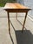 Antique 19th Century Solid Maple Folding Side Table With Beveled Edges and Turned Legs. Legs are held in place by pressure...