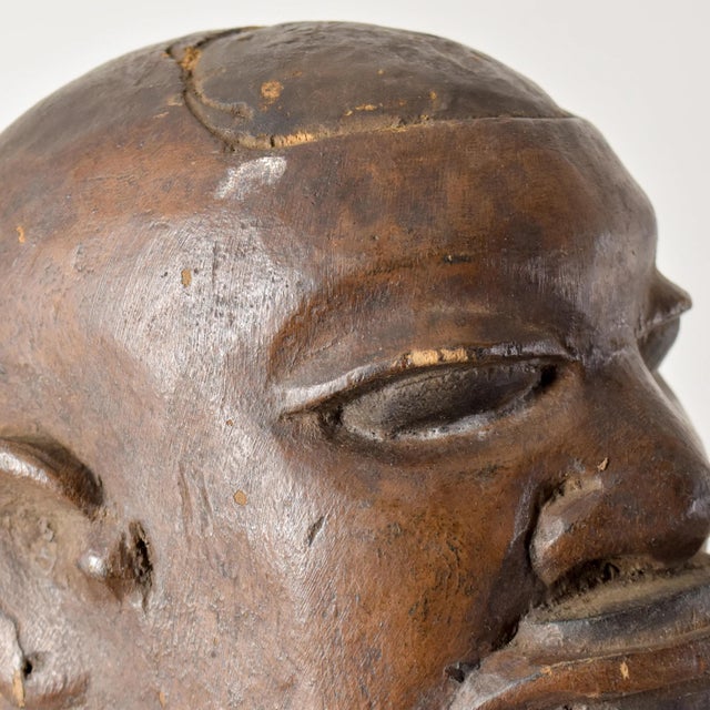 Early 20th Century Makonde Wood Carved Helmet Mask Tanzania For Sale - Image 9 of 9